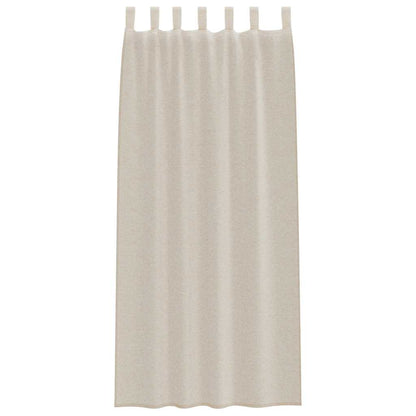 Voile Curtain with Curtains 2 pcs Sand 260 x 140 cm Polyester