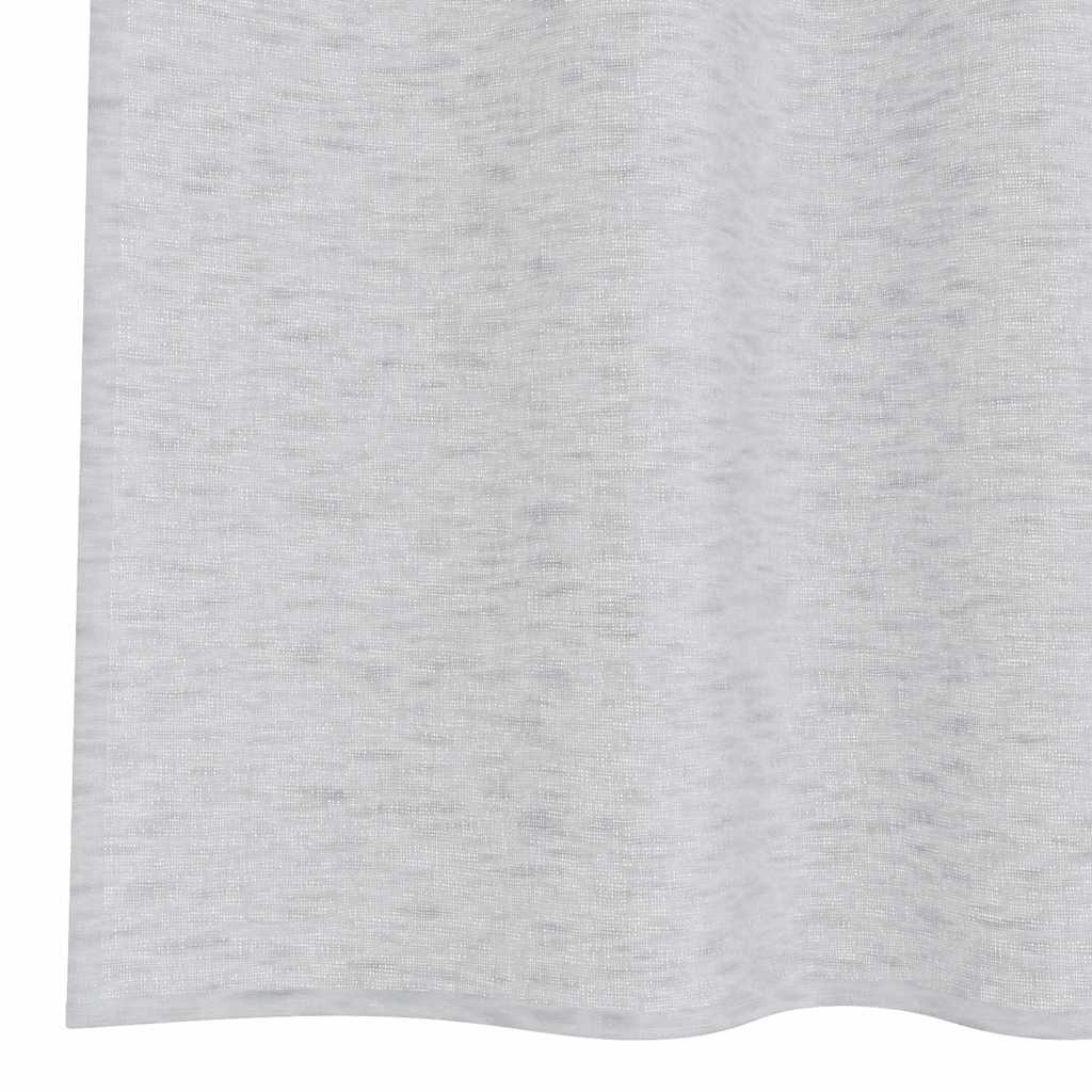 Voile Curtain 2 pcs Light Grey 225 x 140 cm Polyester