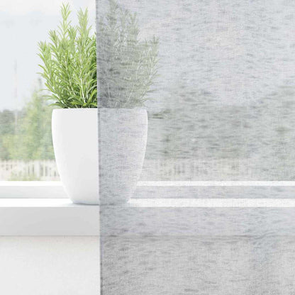 Voile Curtain 2 pcs Dark Grey 225 x 140 cm Polyester