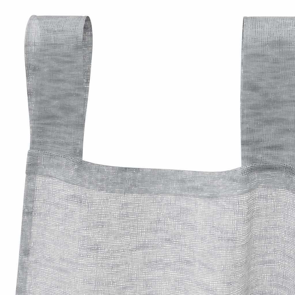 Voile Curtain 2 pcs Dark Grey 245 x 140 cm Polyester