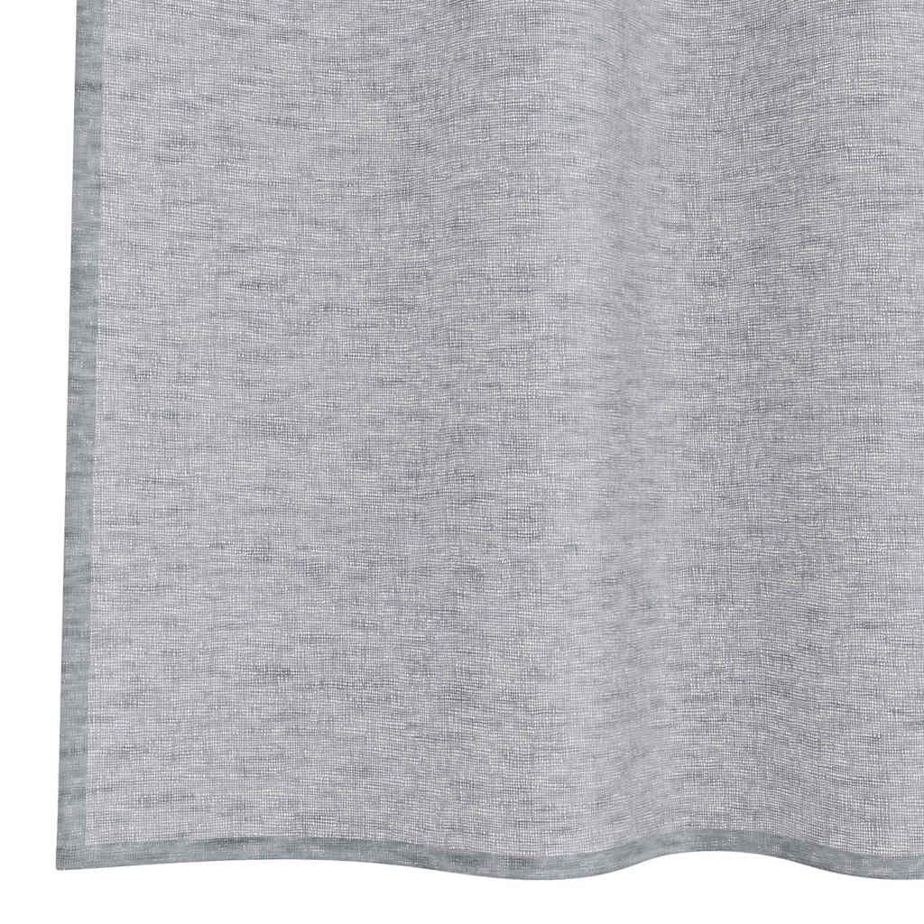 Voile Curtain 2 pcs Dark Grey 245 x 140 cm Polyester