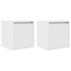 Wall-Mounted Bedside Cabinets 2 pcs White 38x34x40 cm