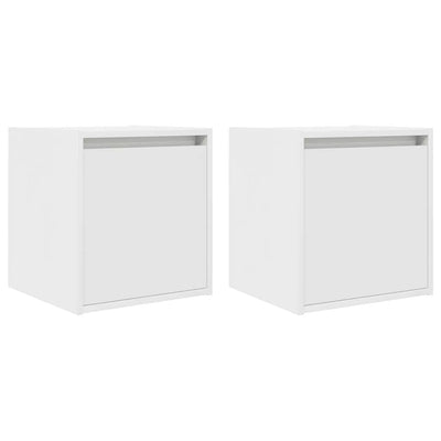 Wall-Mounted Bedside Cabinets 2 pcs White 38x34x40 cm