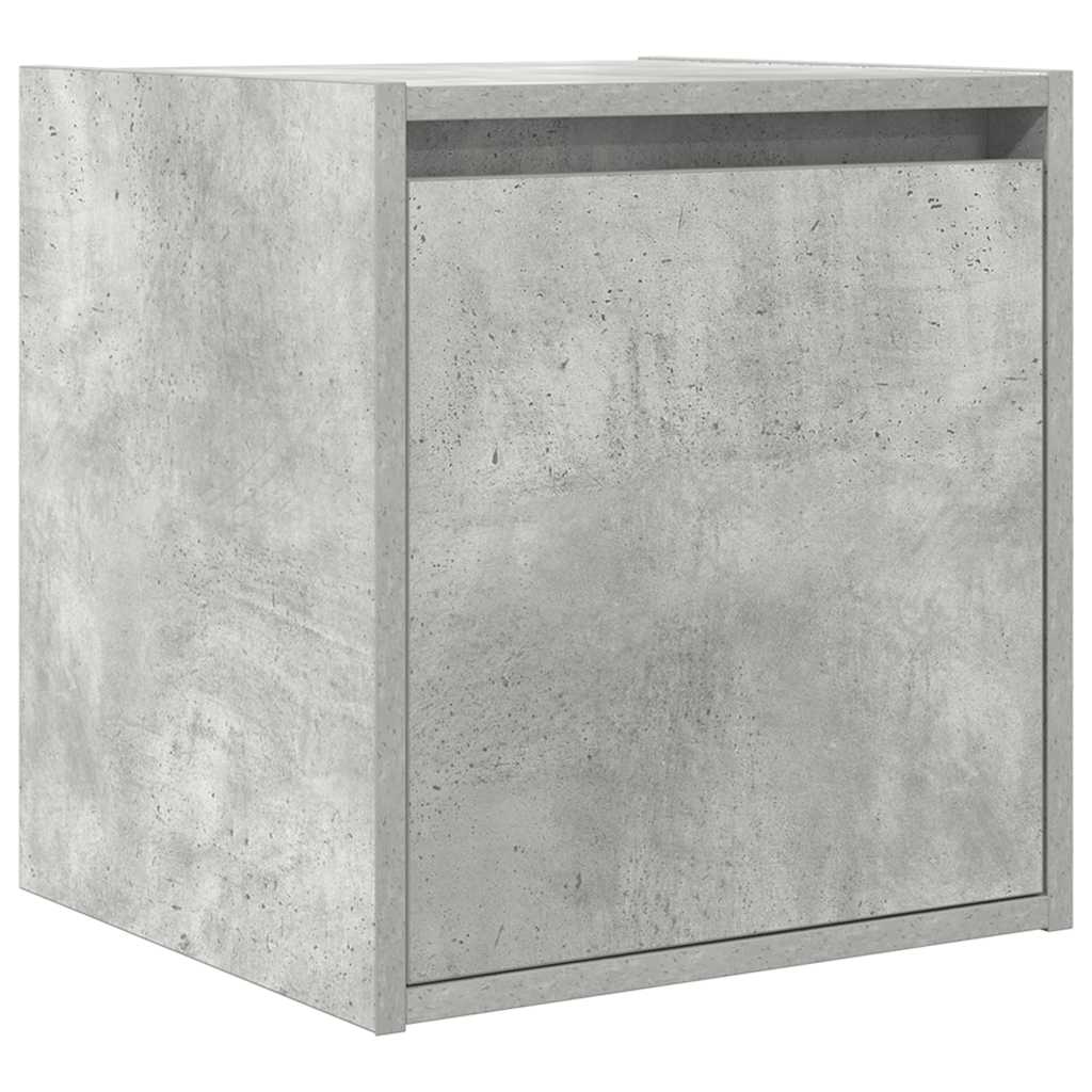 Wall-Mounted Bedside Cabinet Concrete Grey 38x34x40 cm