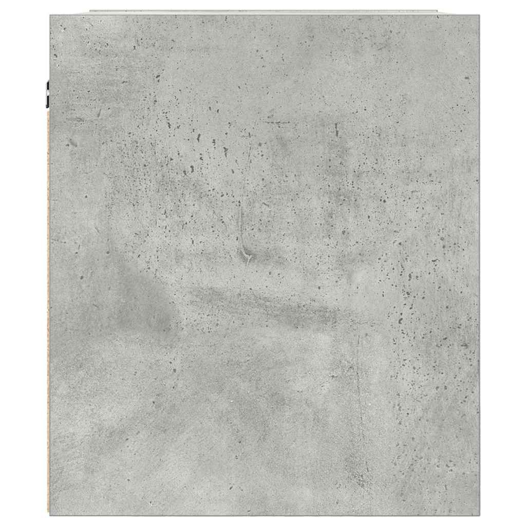 Wall-Mounted Bedside Cabinet Concrete Grey 38x34x40 cm