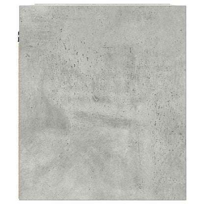 Wall-Mounted Bedside Cabinet Concrete Grey 38x34x40 cm
