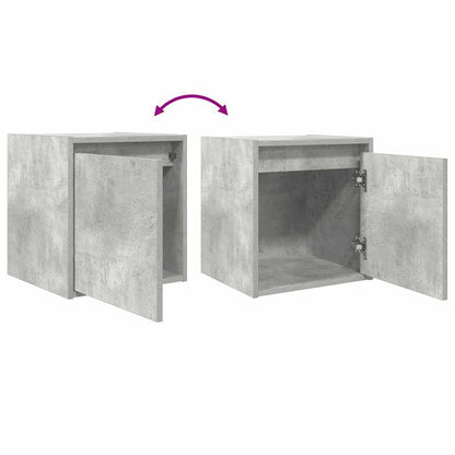 Wall-Mounted Bedside Cabinet Concrete Grey 38x34x40 cm