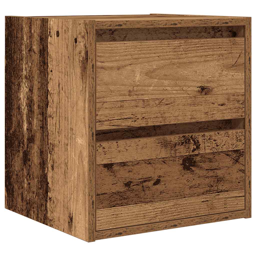 Wall-mounted Bedside Cabinets 2 pcs Old Wood 38x34x40 cm