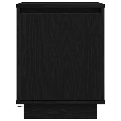 Bedside Cabinets with LED Lights 2 pcs Black 38x34x50 cm