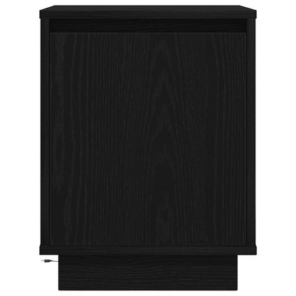 Bedside Cabinets with LED Lights 2 pcs Black 38x34x50 cm