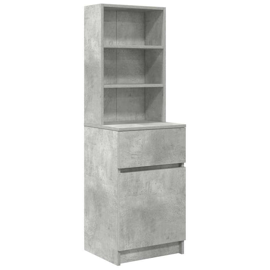 Bedside Cabinet Concrete Grey 39x35x125 cm Engineered Wood