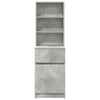 Bedside Cabinet Concrete Grey 39x35x125 cm Engineered Wood