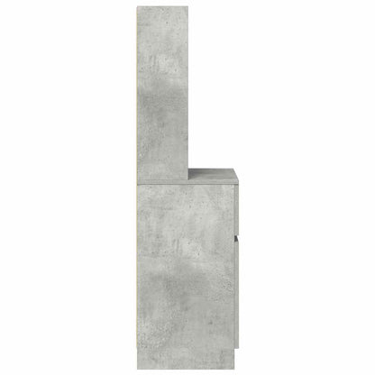 Bedside Cabinet Concrete Grey 39x35x125 cm Engineered Wood