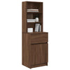 Bedside Cabinet Brown Oak 39x35x125 cm Engineered Wood
