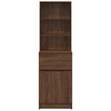 Bedside Cabinet Brown Oak 39x35x125 cm Engineered Wood
