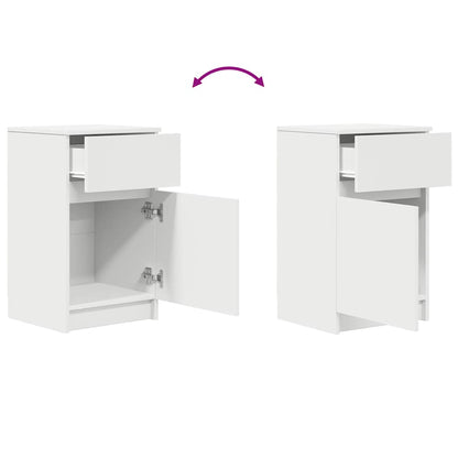 Bedside Cabinet White 39x35x65 cm Engineered Wood