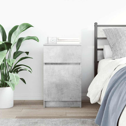 Bedside Cabinet Concrete Grey 39x35x65 cm Engineered Wood