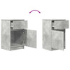 Bedside Cabinet Concrete Grey 39x35x65 cm Engineered Wood
