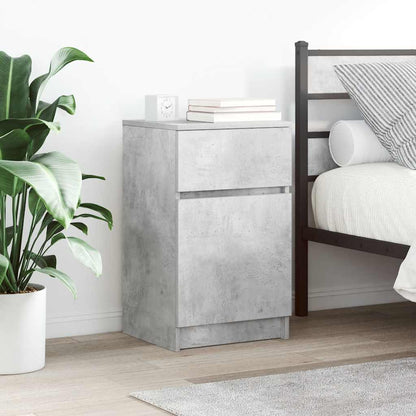 Bedside Cabinet Concrete Grey 39x35x65 cm Engineered Wood