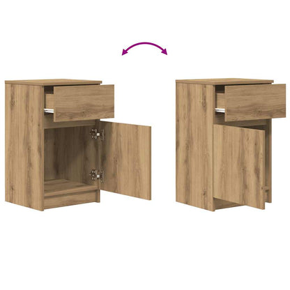 Bedside Cabinet Artisan Oak 39x35x65 cm Engineered Wood
