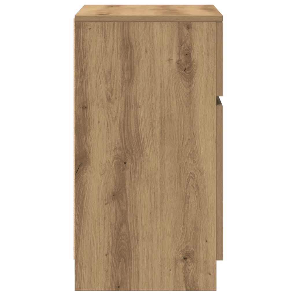 Bedside Cabinets 2 pcs Artisan Oak 39x35x65 cm Engineered Wood