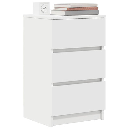 Bedside Cabinets with 3 Drawers 2 pcs White 39x35x65 cm