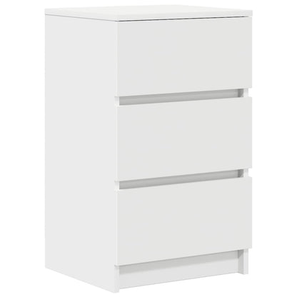 Bedside Cabinets with 3 Drawers 2 pcs White 39x35x65 cm
