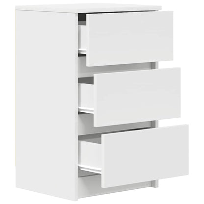 Bedside Cabinets with 3 Drawers 2 pcs White 39x35x65 cm