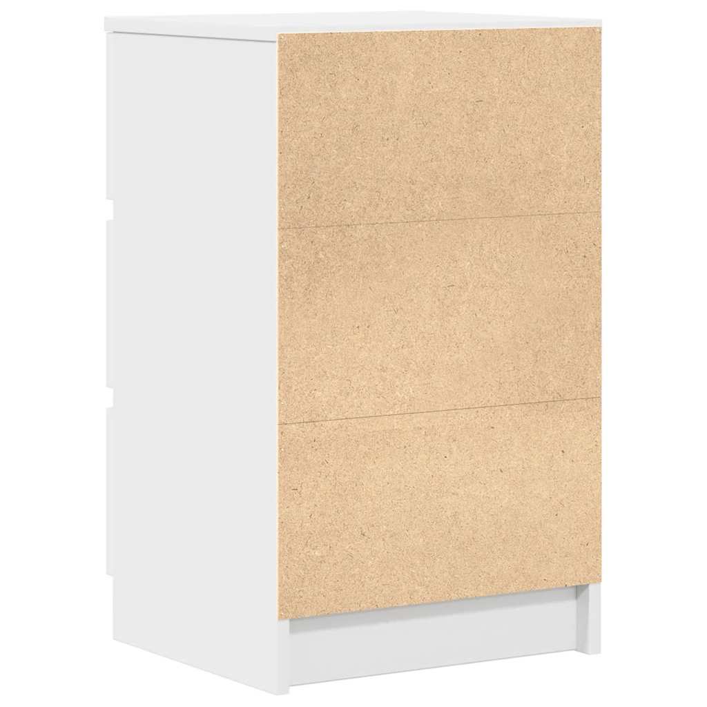 Bedside Cabinets with 3 Drawers 2 pcs White 39x35x65 cm