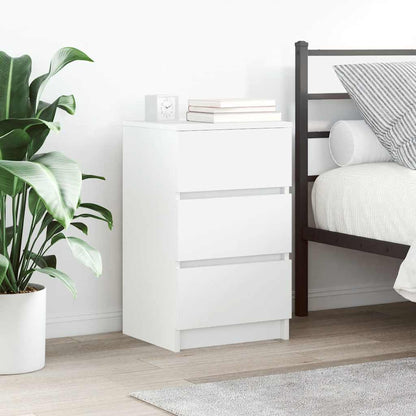 Bedside Cabinets with 3 Drawers 2 pcs White 39x35x65 cm