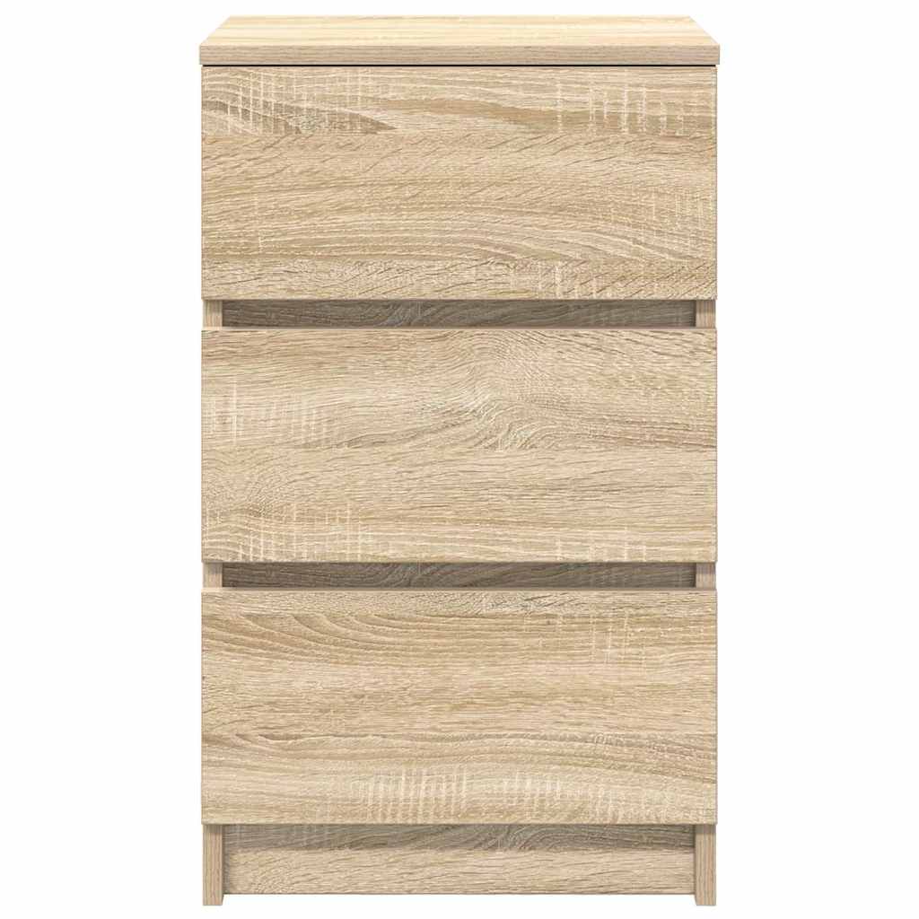 Bedside Cabinets with 3 Drawers 2 pcs Sonoma Oak 39x35x65 cm