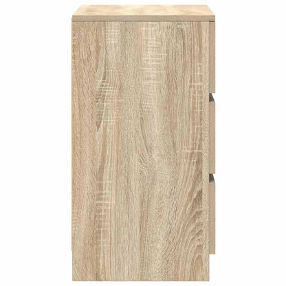 Bedside Cabinets with 3 Drawers 2 pcs Sonoma Oak 39x35x65 cm