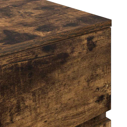 Bedside Cabinets with 3 Drawers 2 pcs Smoked Oak 39x35x65 cm