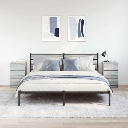 Bedside Cabinets with 3 Drawers 2 pcs Grey Sonoma 39x35x65 cm