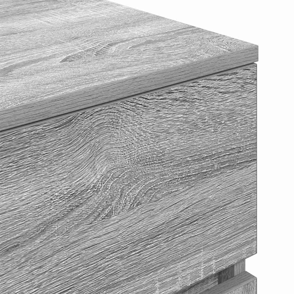 Bedside Cabinets with 3 Drawers 2 pcs Grey Sonoma 39x35x65 cm
