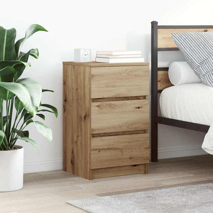 Bedside Cabinets with 3 Drawers 2 pcs Artisan Oak 39x35x65 cm