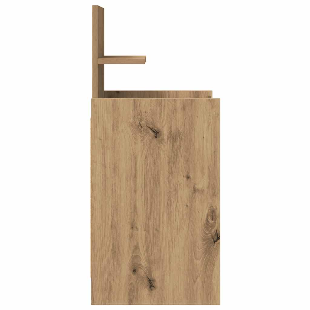 Bedside Cabinet with 2 Drawers Artisan Oak 38x34x80 cm