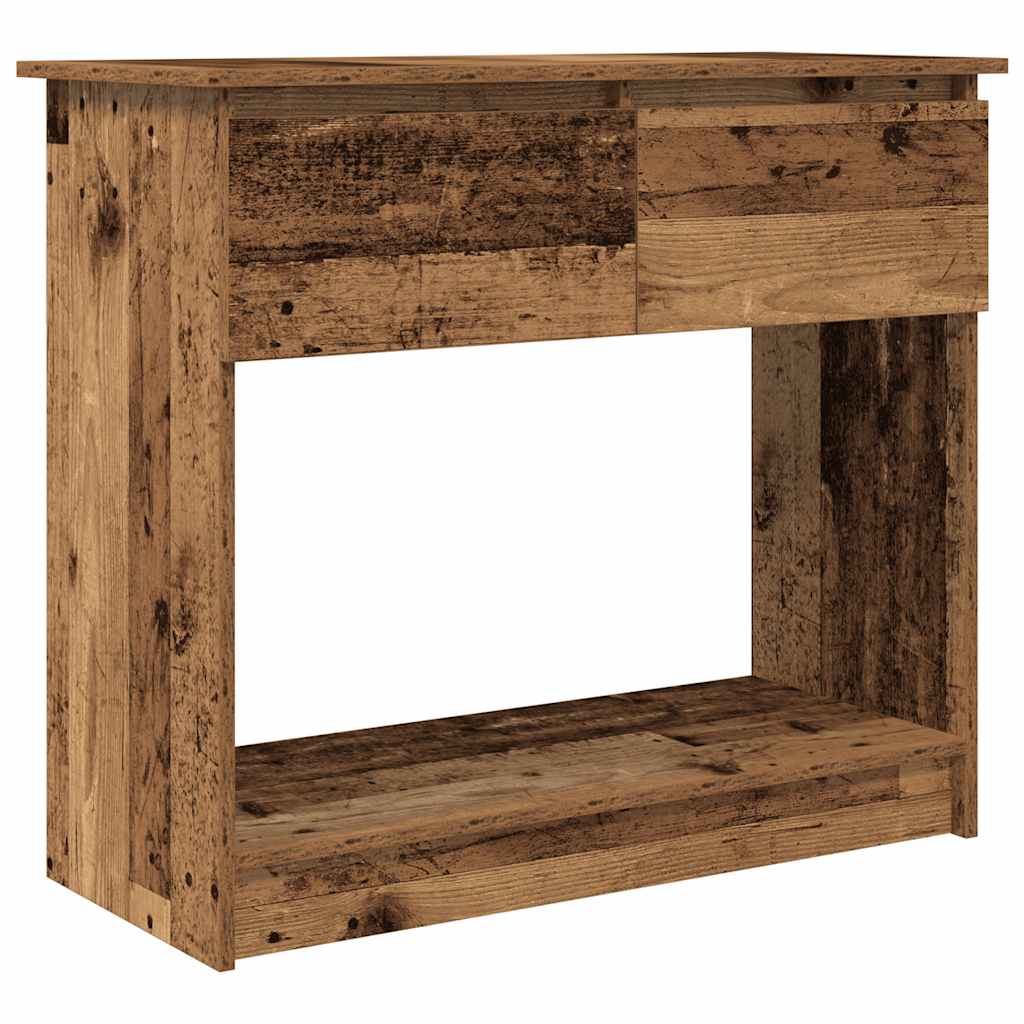 Console Table with Drawers Old Wood 85.5x38.5x74.5 cm