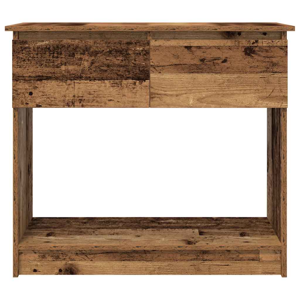 Console Table with Drawers Old Wood 85.5x38.5x74.5 cm
