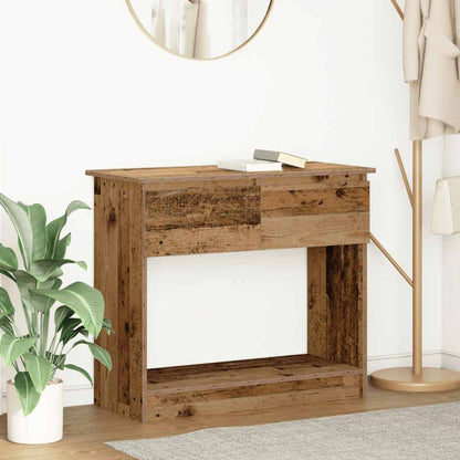 Console Table with Drawers Old Wood 85.5x38.5x74.5 cm