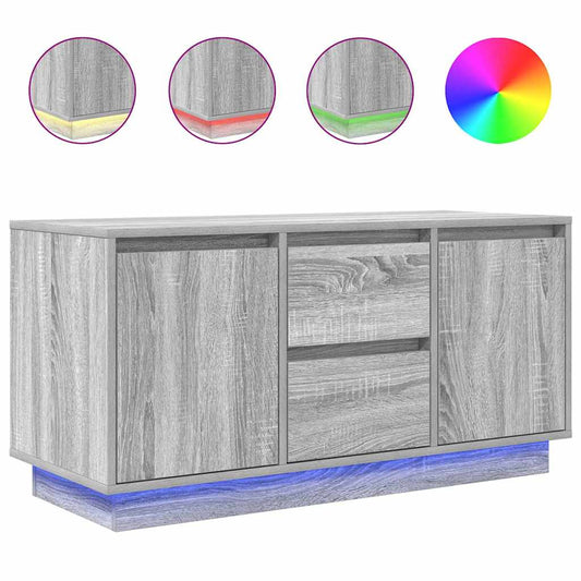 TV Cabinet with LED Lights Grey Sonoma 100x41x50 cm
