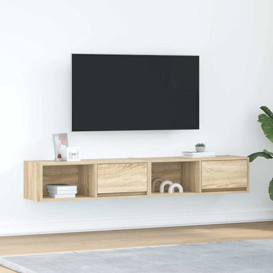 TV Cabinets 2 pcs Sonoma Oak 80x31x25.5 cm Engineered Wood