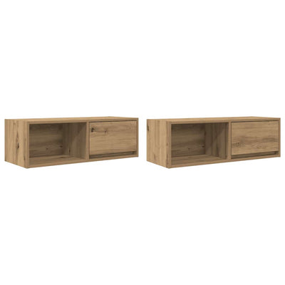 TV Cabinets 2 pcs Artisan Oak 80x31x25.5 cm Engineered Wood
