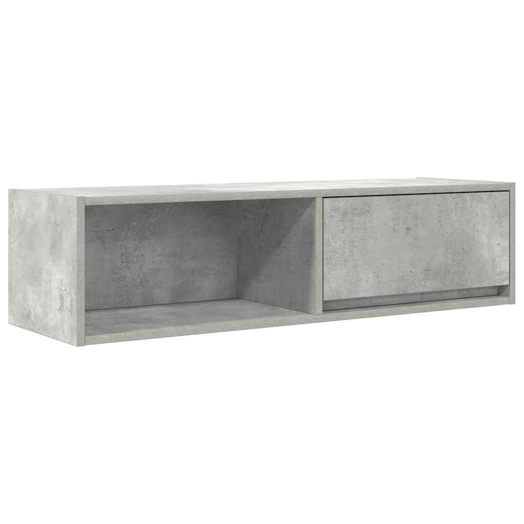TV Cabinet Concrete Grey 100x31x25.5 cm Engineered Wood