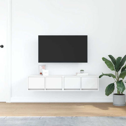 TV Cabinets 2 pcs White 60x31x25,5 cm Engineered Wood