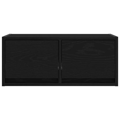 TV Cabinet Black Oak 60x31x25,5 cm Engineered Wood