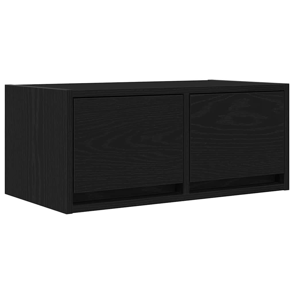 TV Cabinets 2 pcs Black Oak 60x31x25,5 cm Engineered Wood