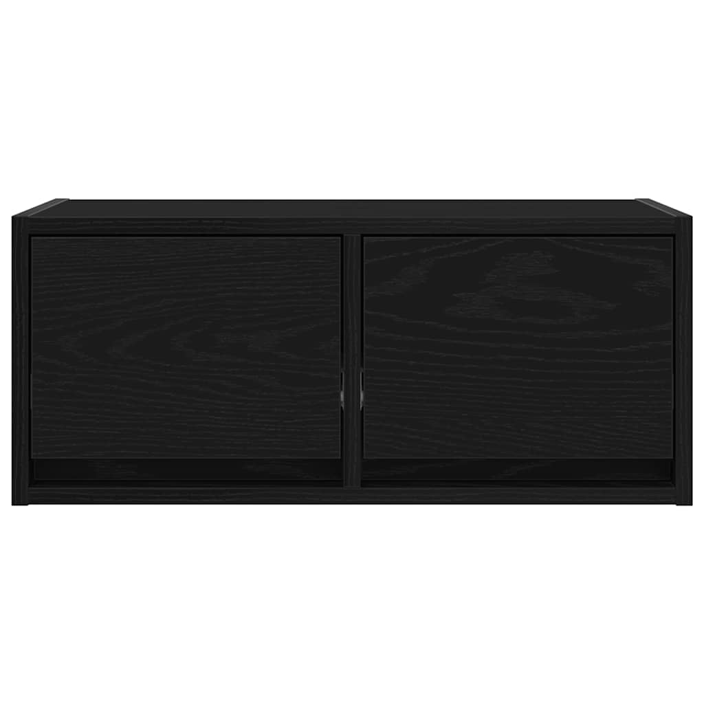 TV Cabinets 2 pcs Black Oak 60x31x25,5 cm Engineered Wood