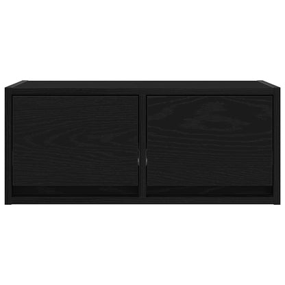 TV Cabinets 2 pcs Black Oak 60x31x25,5 cm Engineered Wood