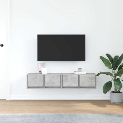 TV Cabinets 2 pcs Concrete Grey 60x31x25,5 cm Engineered Wood